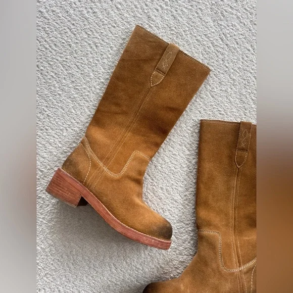 FREE PEOPLE Blaze Pull On Boots in Toffee Suede - Picture 8 of 14